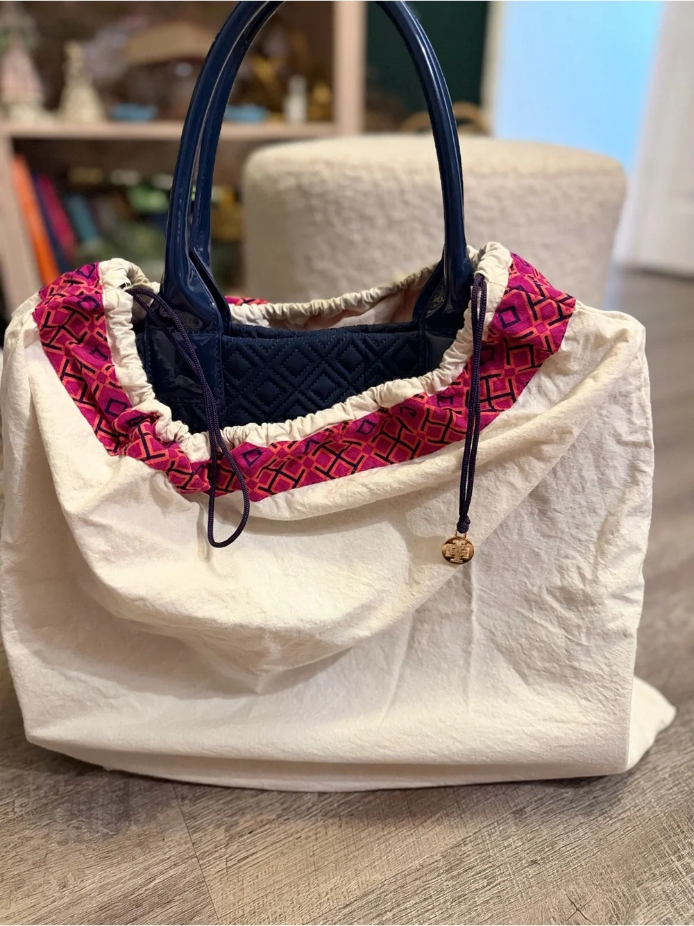 💥 STUNNING EXCELLENT USED CONDITION! Tory Burch Ella Quilted Diamond Tote 💥